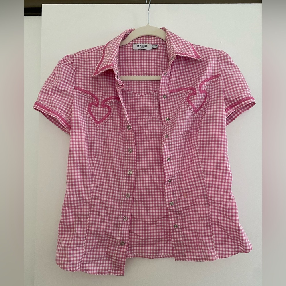 Moschino checkered shirt, fits SMALL